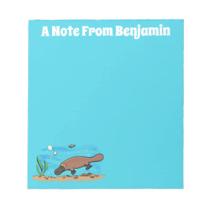 Bloc De Notas Personalizado de natación de Platypus Cute