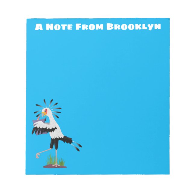 Bloc De Notas Personalizado de notas de escritura de pájaros de  (Frente)