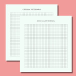 Bloc De Notas Personalizado de patrón cuadrado y de la Casa de l<br><div class="desc">Este bloc de notas de menta pastel y de motivos cuadrados es sencillo. Es perfecto para uso personal o de oficina. Además,  un regalo perfecto para los profesores.</div>