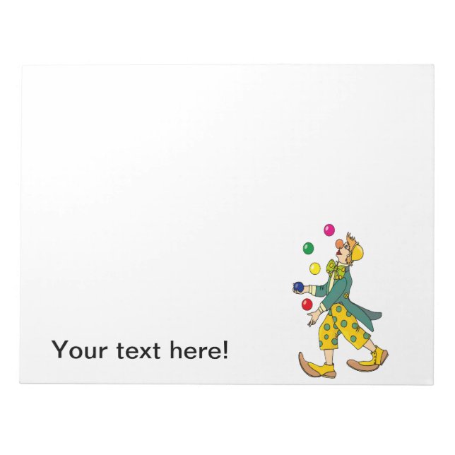 Bloc De Notas Personalizado de payasos (Frente)