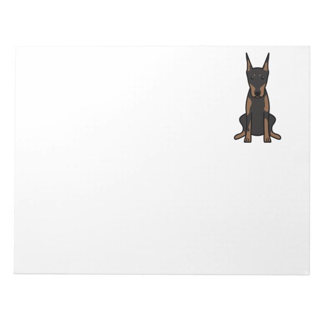 Bloc De Notas Personalizado de perro de Doberman Pinscher (Frente)