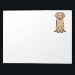 Bloc De Notas Personalizado de perro de Golden Retriever<br><div class="desc">Golden Retriever. Diseño de DogBreedCartoon</div>