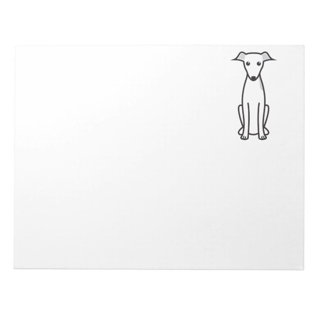Bloc De Notas Personalizado de perro de Greyhound de Italia (Frente)