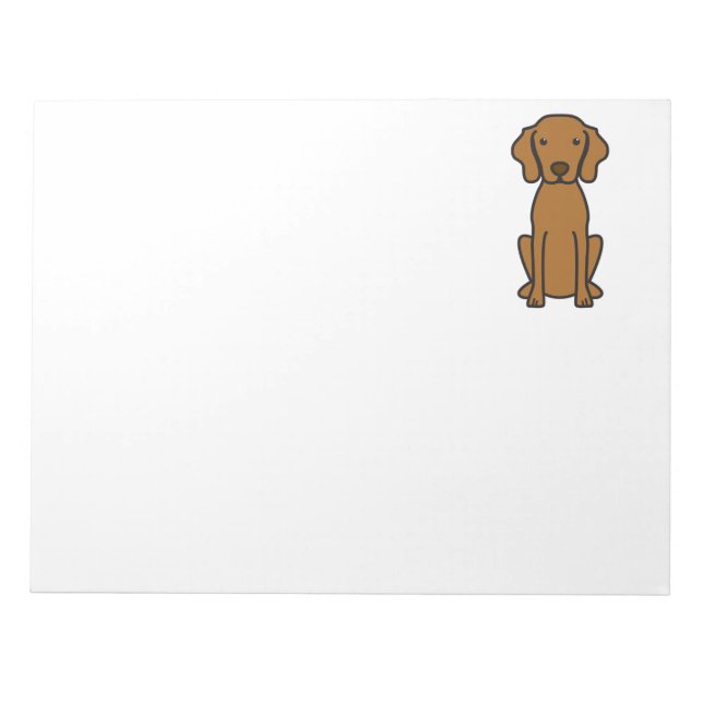 Bloc De Notas Personalizado de perro de Vizsla (Frente)