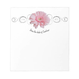 Bloc de notas personalizado de Pink Gerber Daisy