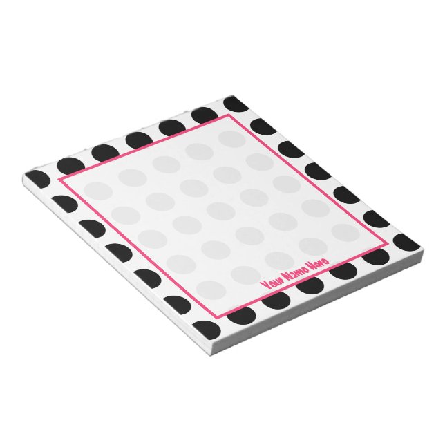 Bloc de notas personalizado de punto de polka (Lado Derecho)