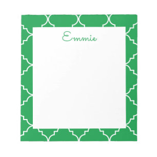 Bloc de notas personalizado de Quatrefoil de moda