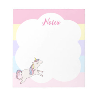 Bloc de notas personalizado de Rainbow Unicorn