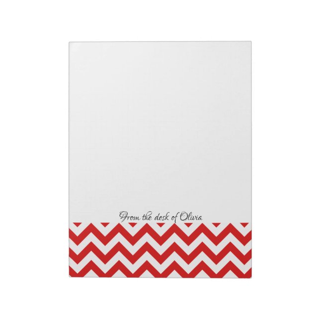 Bloc de notas personalizado de Red Chevron (Lado Izquierdo)
