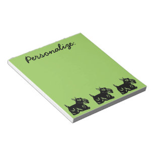 Bloc de notas personalizado de Scottie Dogs Earthy