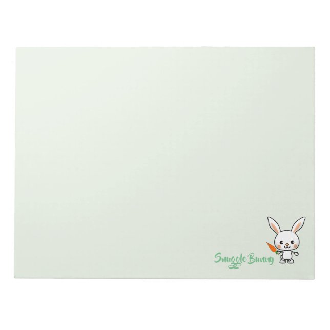 Bloc De Notas Personalizado de Snuggle Bunny Kawaii (Frente)