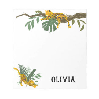 Bloc de notas personalizado de tigre de selva salv