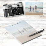 Bloc De Notas Personalizado de vacaciones en la playa<br><div class="desc">Personaliza y agrega tu foto de tu familia,  hijos,  esposa,  novia o mascota. La foto tiene un overlay blanco para que puedas ver lo que escribes. La foto muestra una foto de unas vacaciones familiares de verano y un día en la playa.</div>