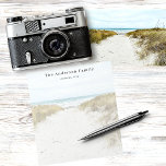 Bloc De Notas Personalizado de vacaciones en la playa<br><div class="desc">Personaliza y agrega tu foto de tu familia,  hijos,  esposa,  novia o mascota. La foto tiene un overlay blanco para que puedas ver lo que escribes. La foto muestra una foto de unas vacaciones familiares de verano y un día en la playa.</div>