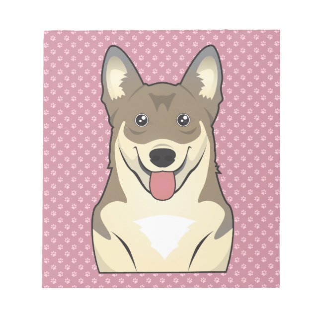 Bloc De Notas Personalizado de Vallhund de Suecia (Frente)