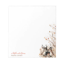 Bloc De Notas Personalizado de venado ruso de otoño