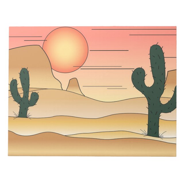Bloc De Notas Personalizado del desierto (Frente)