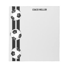 Bloc De Notas personalizado del entrenador de fútbol del equipo