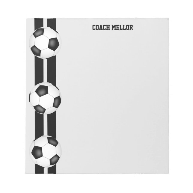 Bloc De Notas personalizado del entrenador de fútbol del equipo  (Frente)