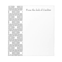 Bloc de notas personalizado del patrón de círculo