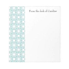 Bloc de notas personalizado del patrón de círculo