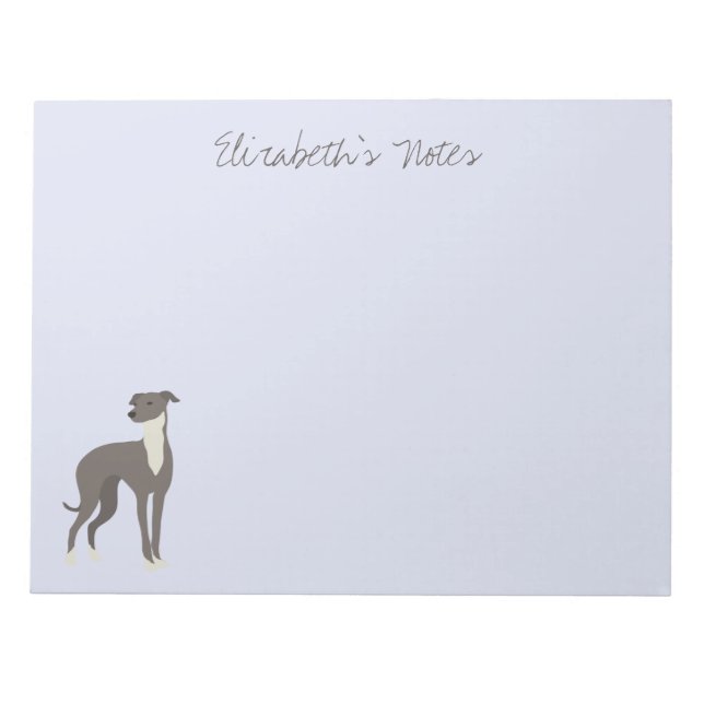 Bloc de notas personalizado del perro de dibujos a (Frente)