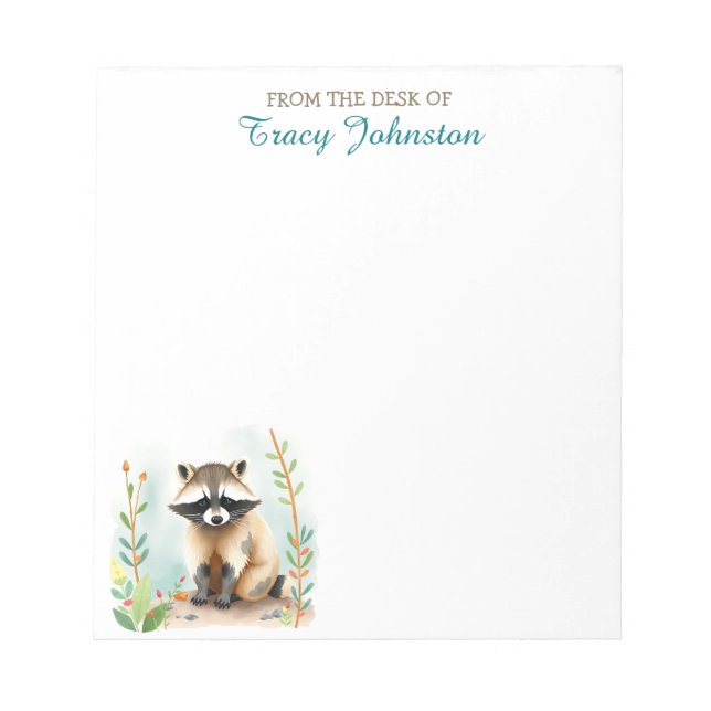 Bloc De Notas Personalizado desde el escritorio de | Raccoon (Frente)