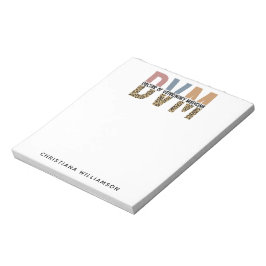 Bloc De Notas Personalizado DVM Médica de Regalos de Medicina Ve