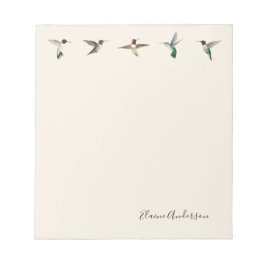 Bloc De Notas Personalizado Ecru North American Hummingbirds Not
