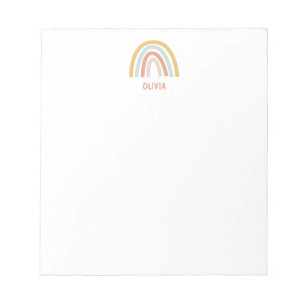 Bloc De Notas Personalizado el arcoiris infantil Boho