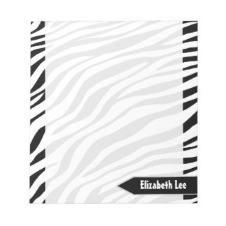Bloc de notas personalizado en blanco y negro de i