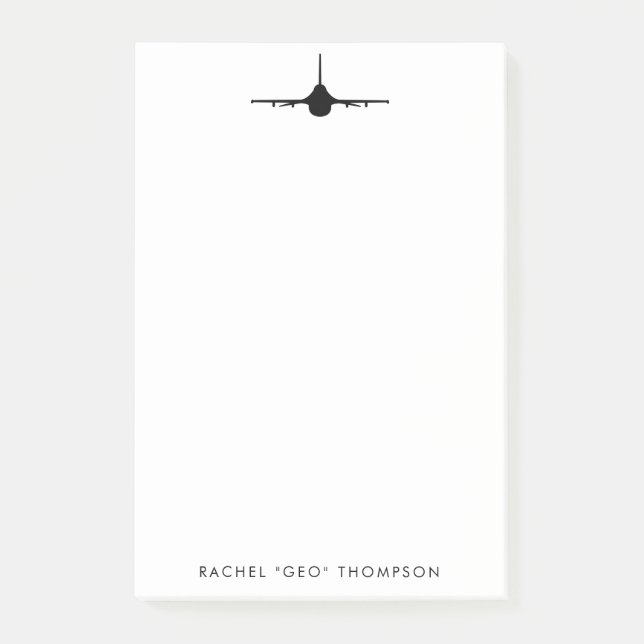 Bloc de notas personalizado F-16 Viper Fighter Jet (Anverso)