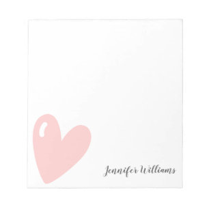 Bloc De Notas Personalizado Femenina Sencilla, Pastel Rosa