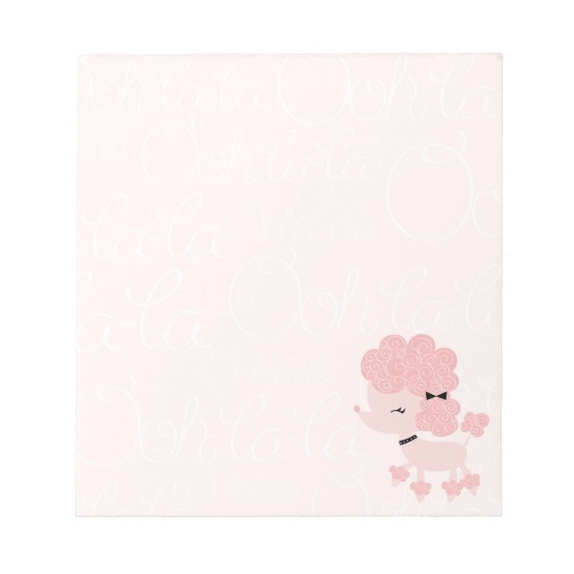 Bloc De Notas Personalizado Francés Poodle (Frente)