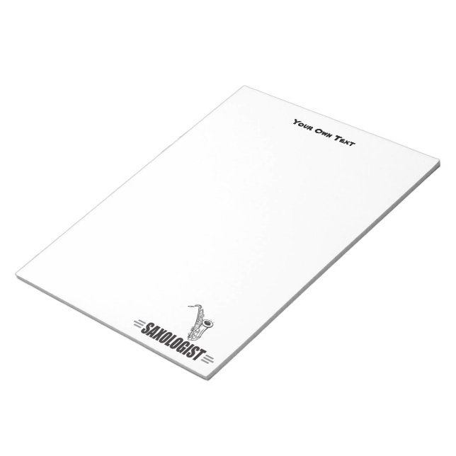 Bloc De Notas Personalizado Funny Saxofón (Lado Derecho)