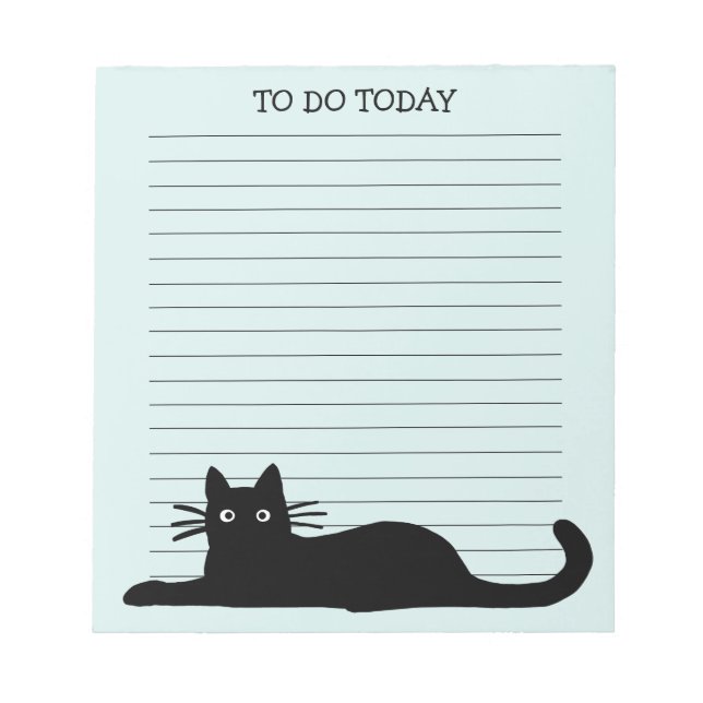 Bloc De Notas Personalizado Gato Gatito Gatito Negro de Guay en  (Frente)