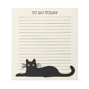 Bloc De Notas Personalizado Gato Gatito Gatito Negro de Guay en