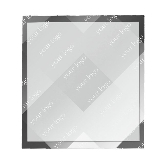 Bloc De Notas Personalizado geométrico en blanco y negro (Frente)