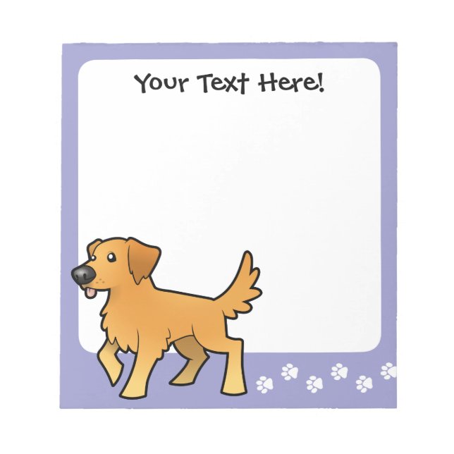 Bloc De Notas Personalizado Golden Retriever (Frente)