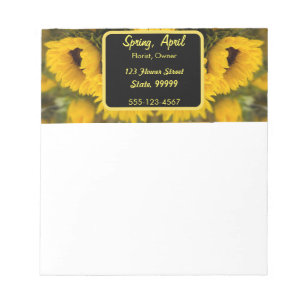 Bloc De Notas Personalizado Golden Sunflower cálido