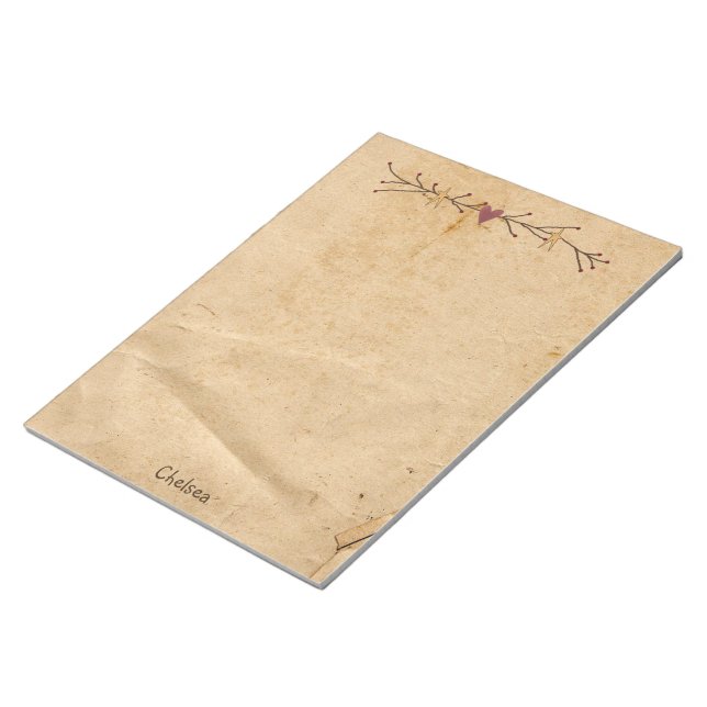 Bloc De Notas Personalizado Heart Stars Large Notepad (Lado Derecho)