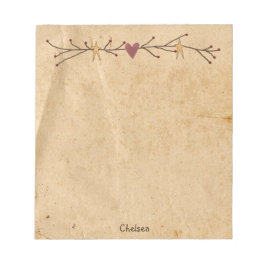 Bloc De Notas Personalizado Heart Stars Notepad
