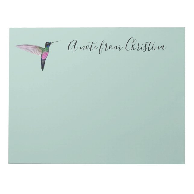 Bloc De Notas Personalizado Hummingbird (Frente)