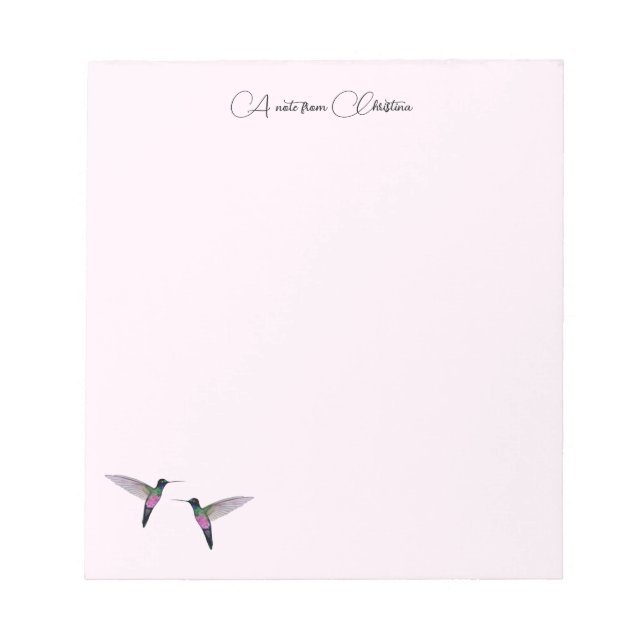 Bloc De Notas Personalizado Hummingbird Notepad (Frente)