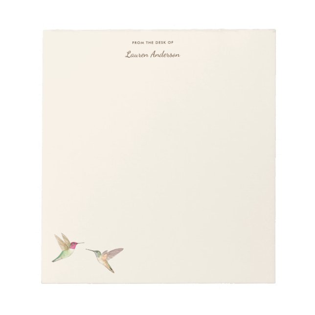 Bloc De Notas Personalizado Hummingbirds Notepad (Frente)