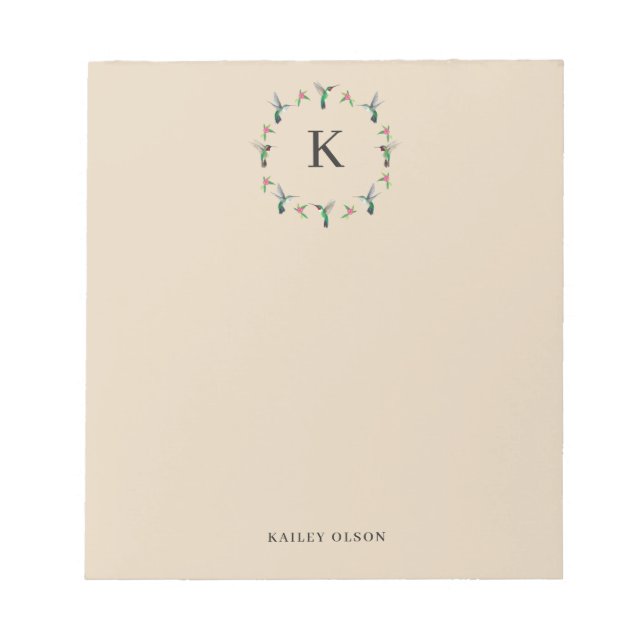 Bloc De Notas Personalizado Hummingbirds Notepad de corteza (Frente)