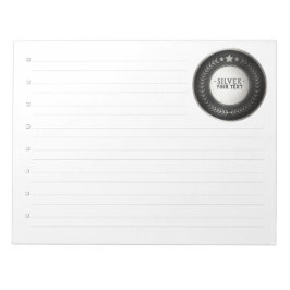 Bloc De Notas PERSONALIZADO IMPRIMIR DIY MEDAL Silver Champion E
