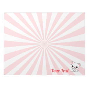 Bloc De Notas Personalizado Kawaii White Kitten