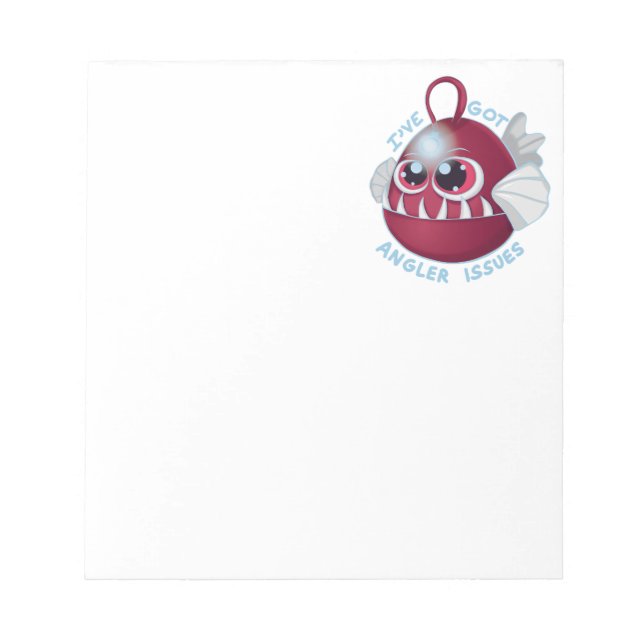 Bloc De Notas Personalizado lindo Anglerfish con texto (Frente)