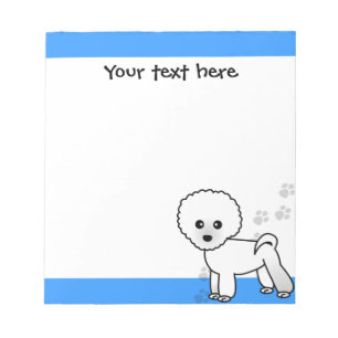 Bloc De Notas Personalizado lindo Bichon Frise Personalizado - P